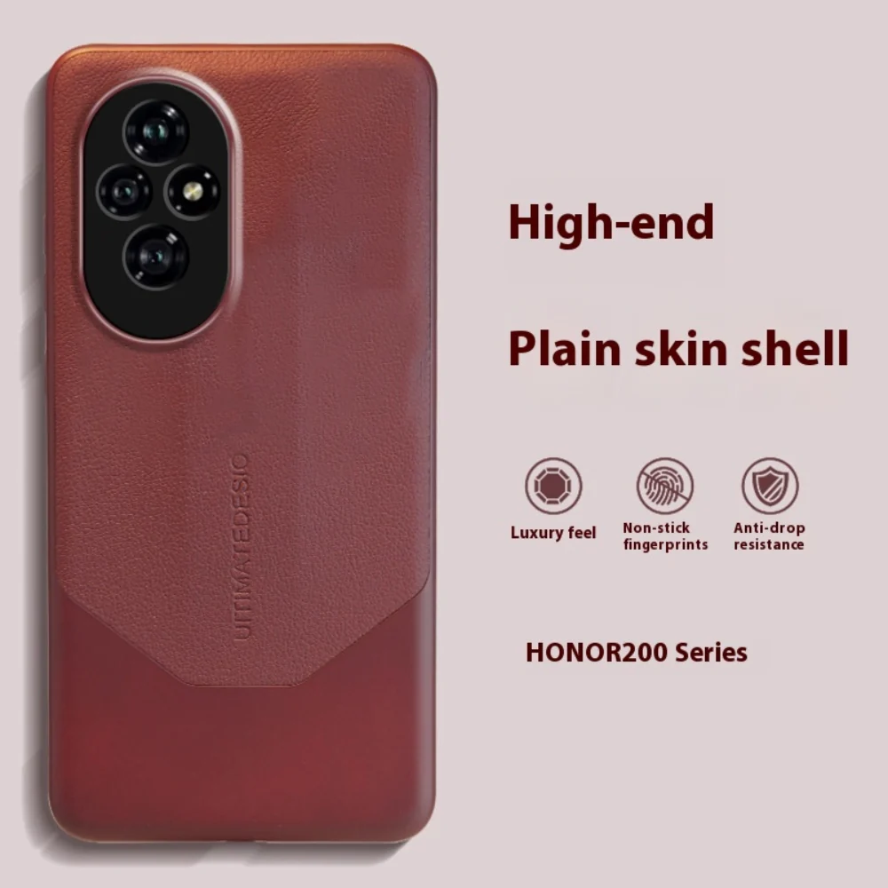 Honor 200/Pro - Matte Leather Full Cover Shockproof Protective Case - Image 6
