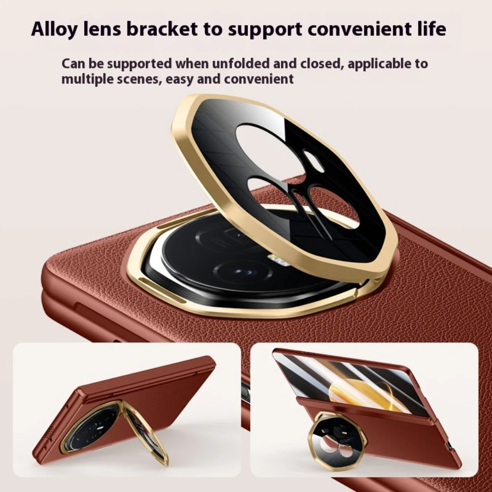 Honor Magic V3 - Magnetic Hinge Metal Ring Camera Stand Protective Case - Image 6