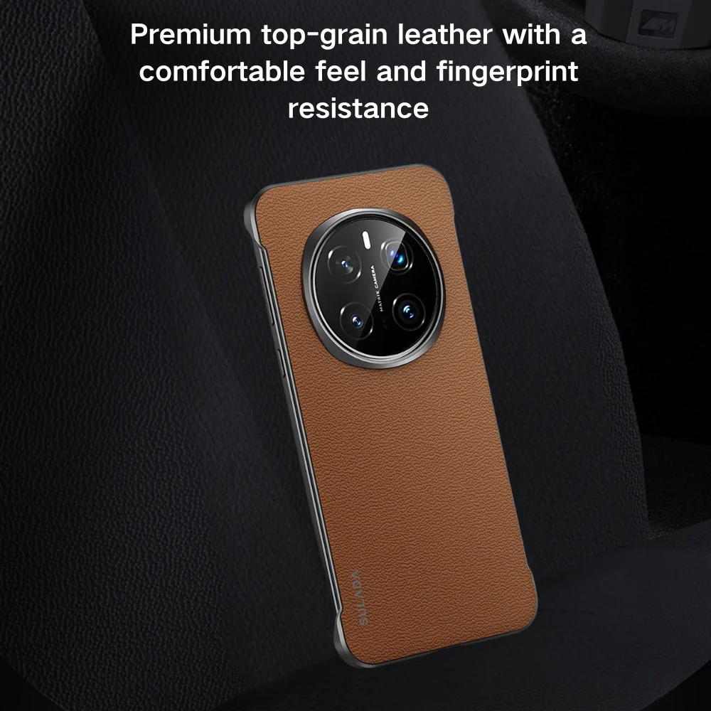 Honor Magic7/Pro - Genuine Leather Frameless Protective Case - Image 10