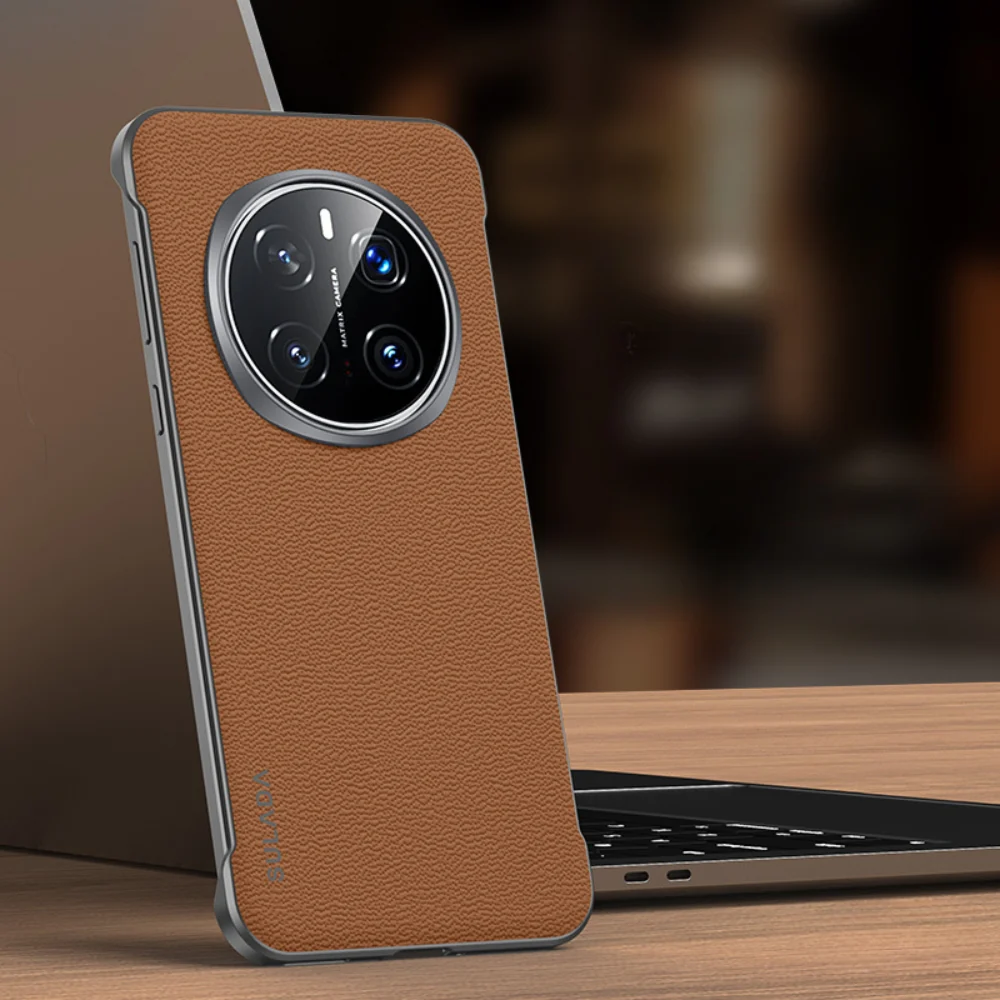 Honor Magic7/Pro - Genuine Leather Frameless Protective Case - Image 4
