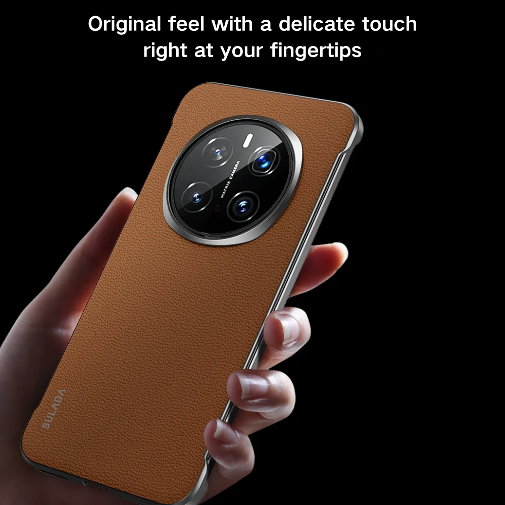 Honor Magic7/Pro - Genuine Leather Frameless Protective Case - Image 8