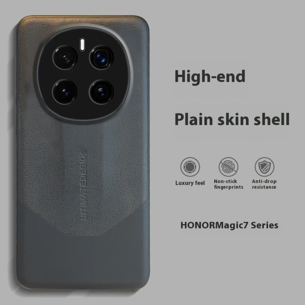 Honor Magic6/Pro - Matte Leather Full Cover Shockproof Protective Case - Image 2
