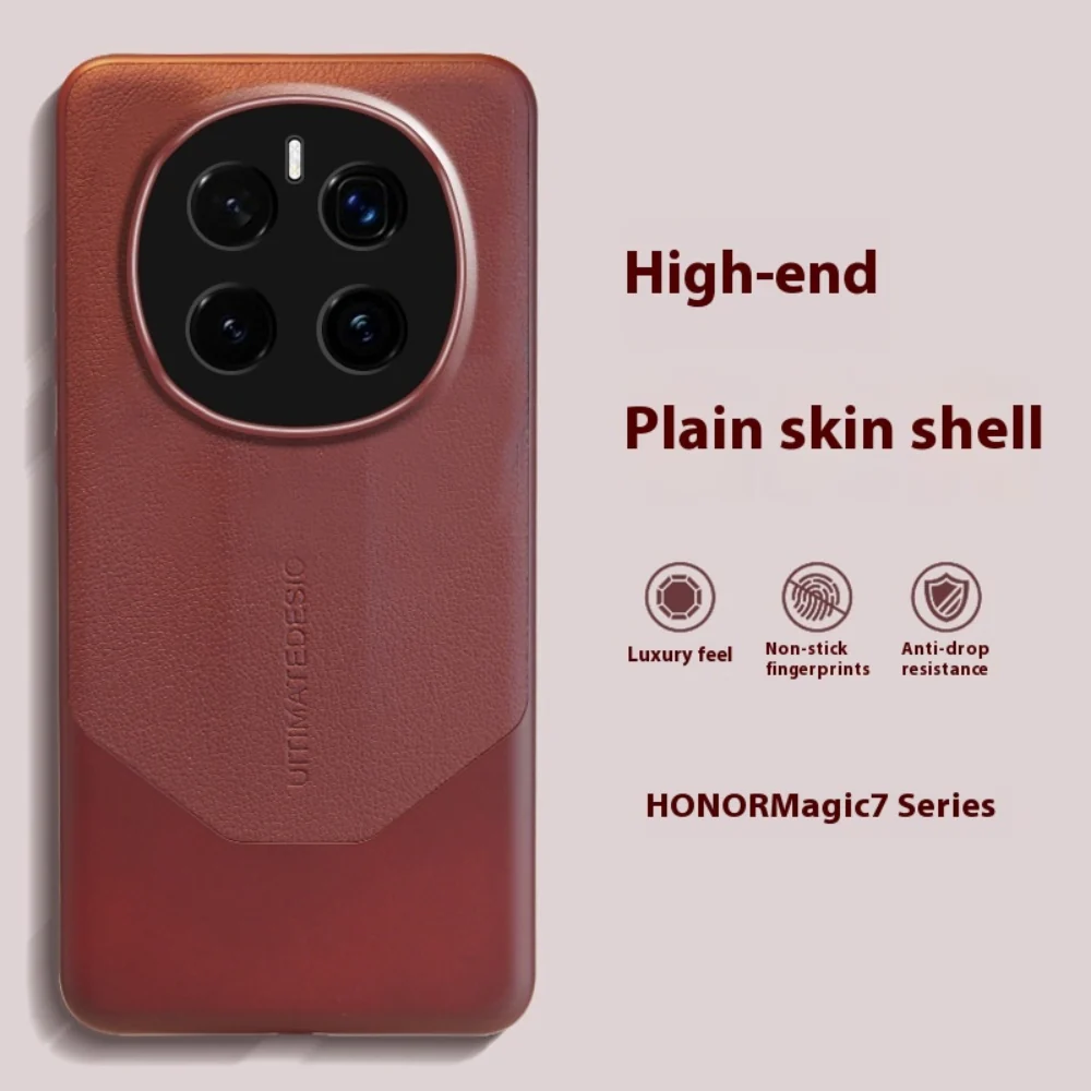 Honor Magic6/Pro - Matte Leather Full Cover Shockproof Protective Case - Image 5