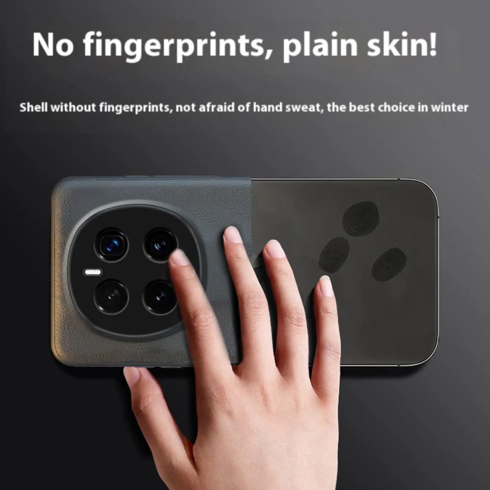 Honor Magic6/Pro - Matte Leather Full Cover Shockproof Protective Case - Image 6