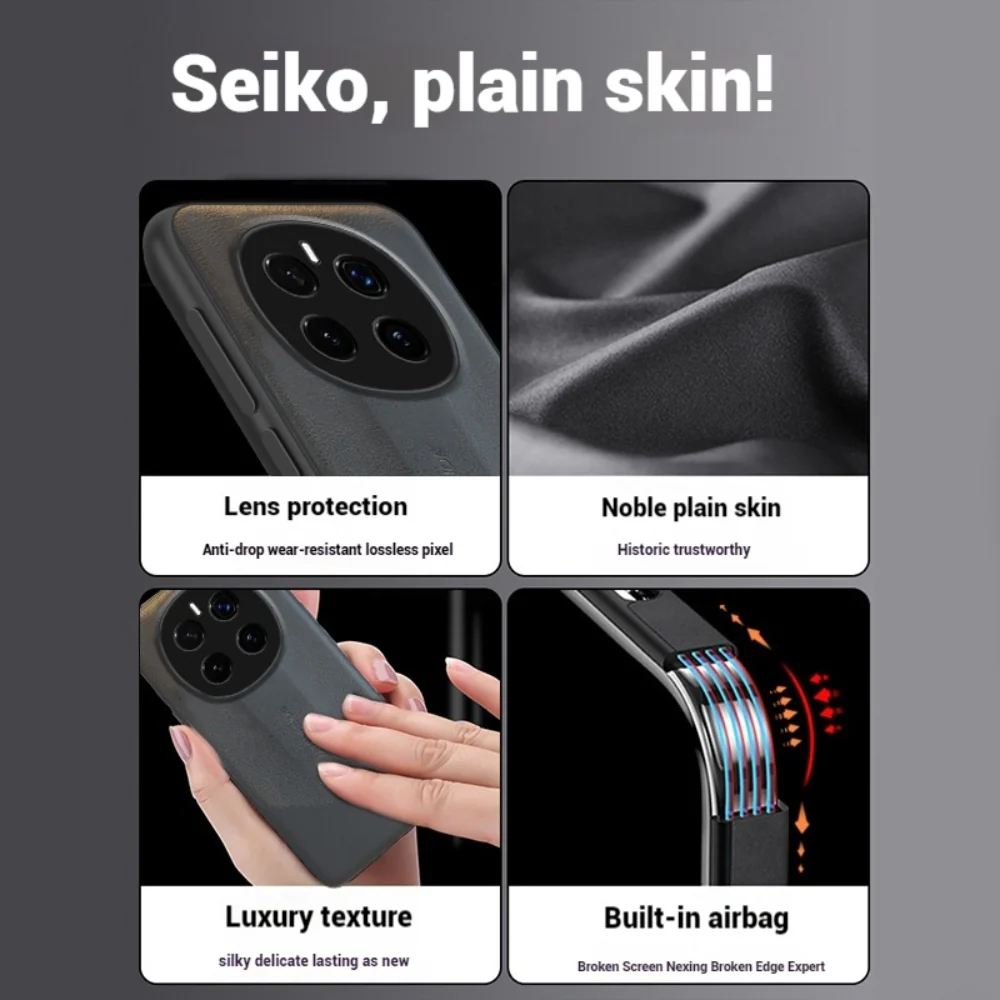 Honor Magic6/Pro - Matte Leather Full Cover Shockproof Protective Case - Image 9