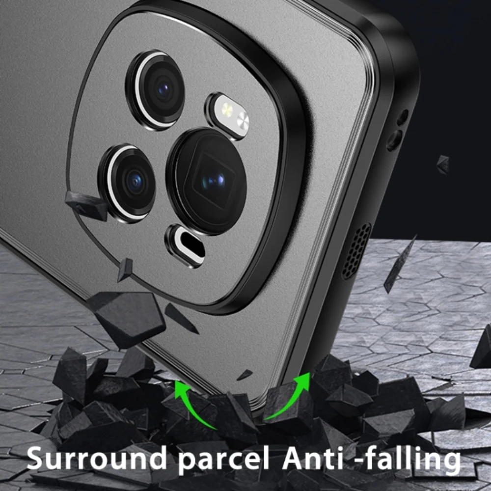 Honor Magic6 / Pro - Metal Large Hole Lens Full Cover Soft Edge Anti Fall Case - Image 9