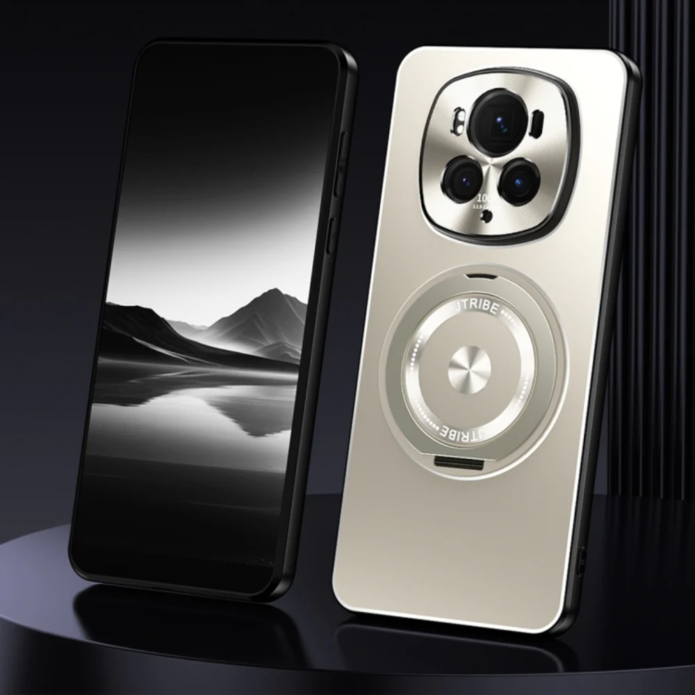 Honor Magic6/Pro - Rotating Holder Frosted Metal Phone Case - Image 4