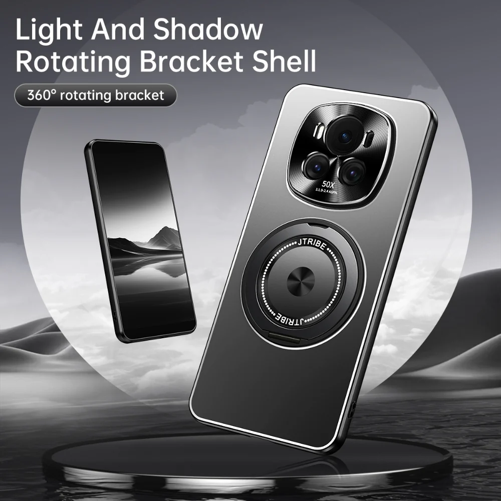 Honor Magic6/Pro - Rotating Holder Frosted Metal Phone Case - Image 5