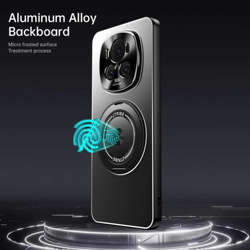 Honor Magic6/Pro - Rotating Holder Frosted Metal Phone Case - Image 9