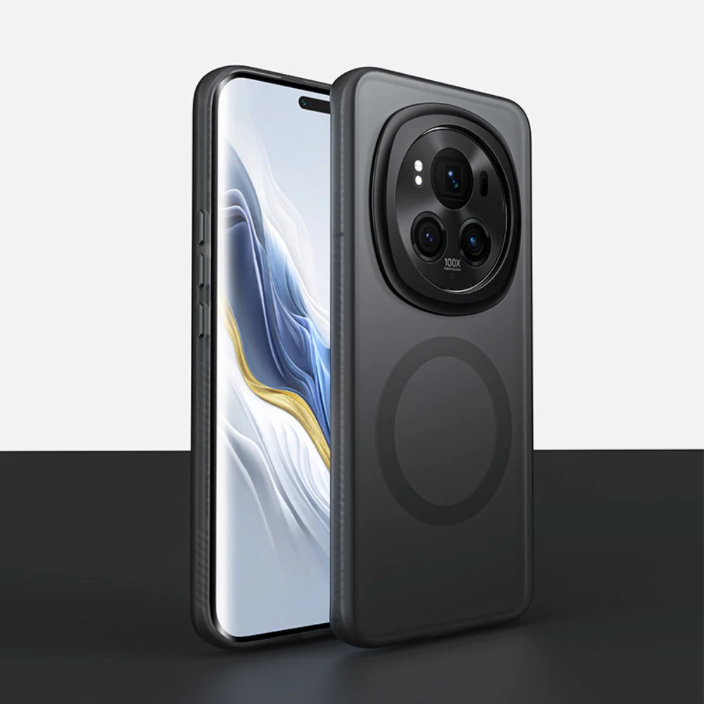 Honor Magic7/Pro - Frosted Magnetic Minimalist Full Coverage Shockproof Case - Image 2