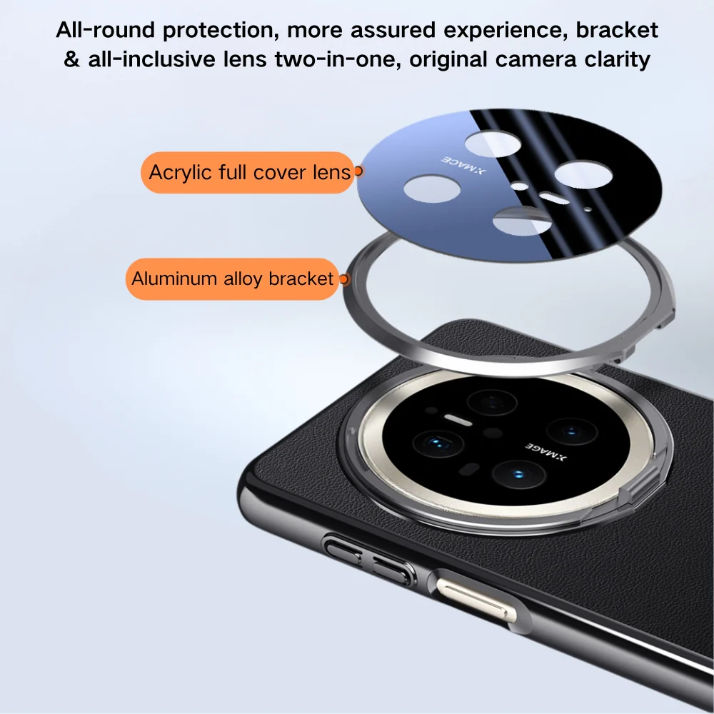 Honor Magic7/Pro - PC Material Transparent Lens Cover Stand Protection Case - Image 8