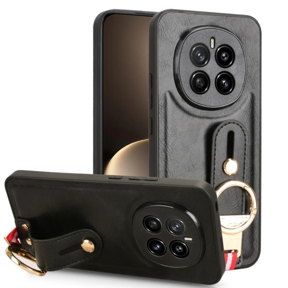 Honor Magic7/Pro - Wristband Leather Back Phone Case - Image 2