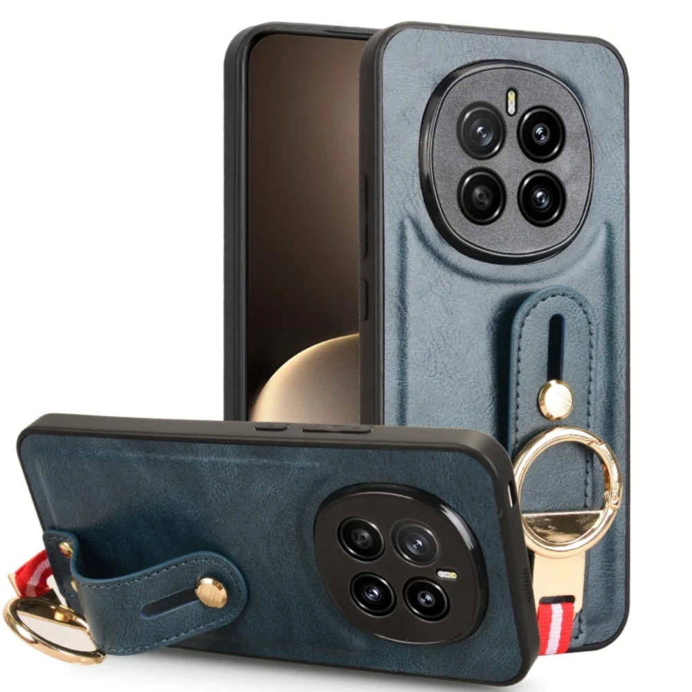 Honor Magic7/Pro - Wristband Leather Back Phone Case - Image 6