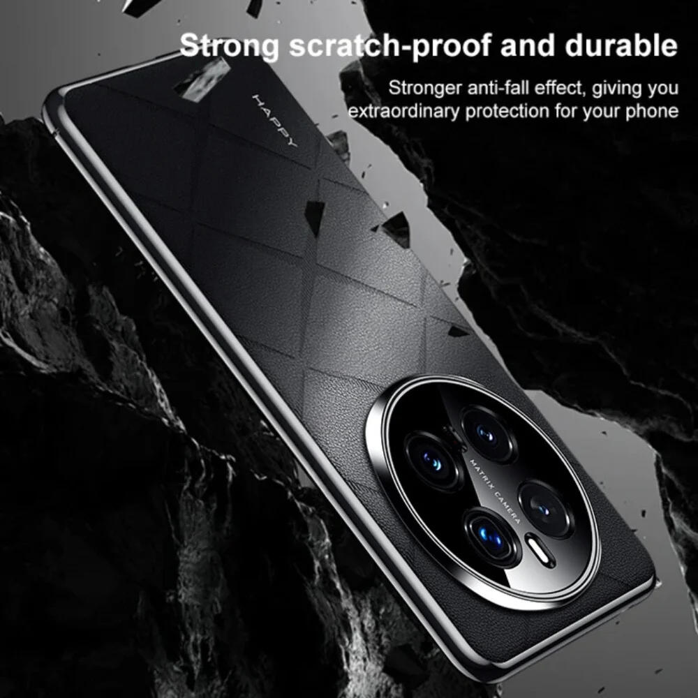 Honor Magic7/Pro - Plain Leather PC Phone Case - Image 12