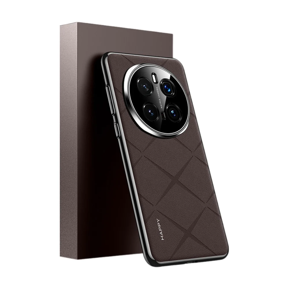 Honor Magic7/Pro - Plain Leather PC Phone Case - Image 4