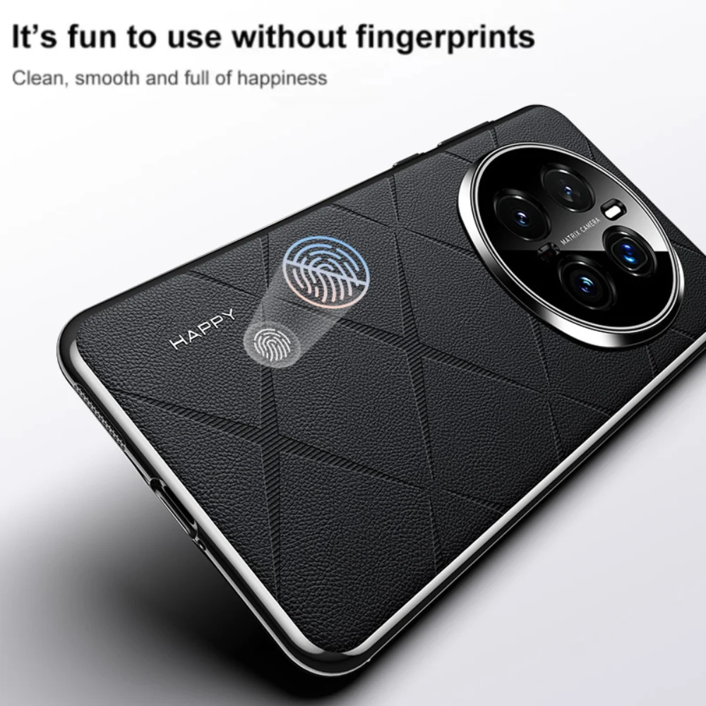 Honor Magic7/Pro - Plain Leather PC Phone Case - Image 9