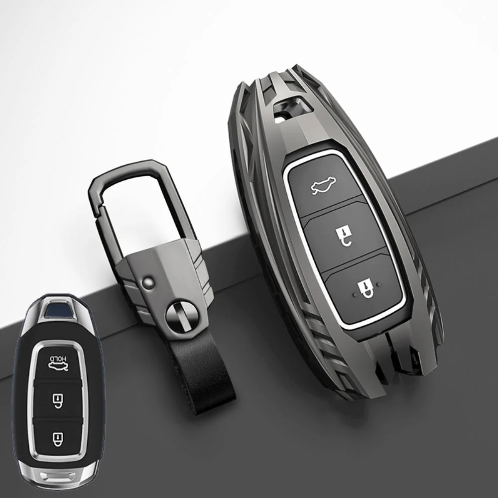 Hyundai Zinc Alloy Car Key Fob Protective Case Cover For Tucson, Sonata Fe, Creta, Ix25, Ix35, Ix45, Verna, Solaris, Mistra, Elantra, Accent - Image 3