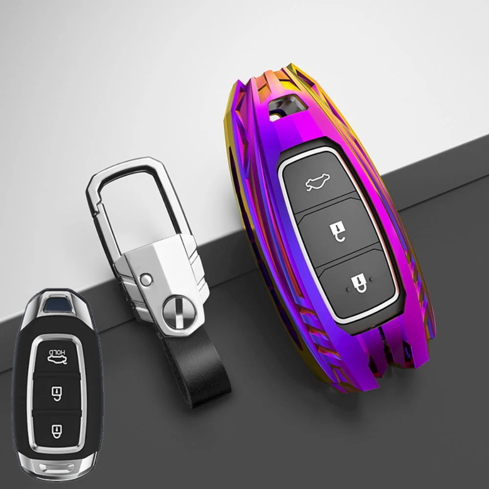 Hyundai Zinc Alloy Car Key Fob Protective Case Cover For Tucson, Sonata Fe, Creta, Ix25, Ix35, Ix45, Verna, Solaris, Mistra, Elantra, Accent - Image 4