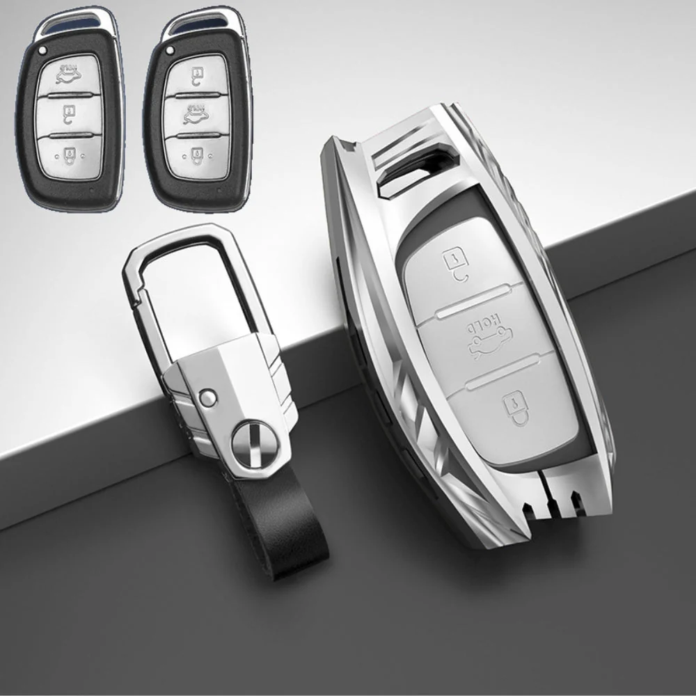 Hyundai Zinc Alloy Car Key Fob Protective Case Cover For Tucson, Sonata Fe, Creta, Ix25, Ix35, Ix45, Verna, Solaris, Mistra, Elantra, Accent - Image 5