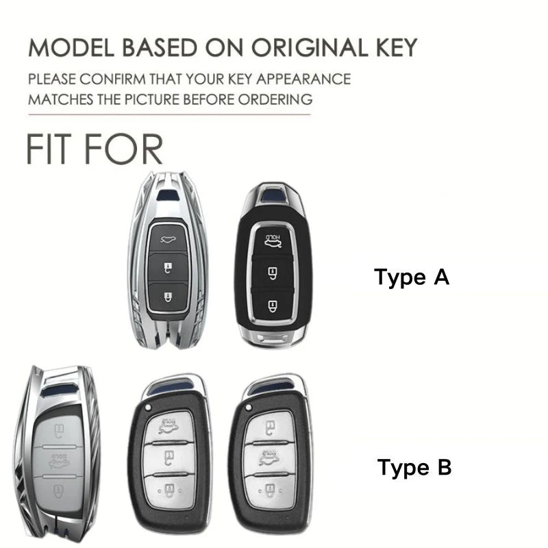 Hyundai Zinc Alloy Car Key Fob Protective Case Cover For Tucson, Sonata Fe, Creta, Ix25, Ix35, Ix45, Verna, Solaris, Mistra, Elantra, Accent - Image 8