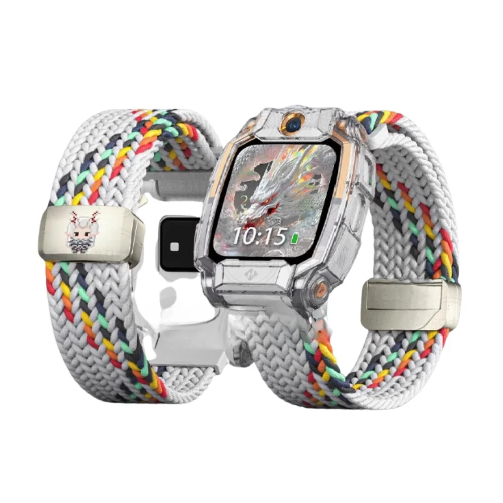 imoo Watch Phone Z2 - Two-in-one Nezha Mythology Woven Elastic Magnetic Adsorption Watch Band + Watch Case - Image 4