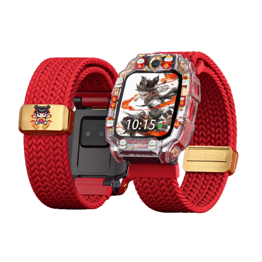 imoo Watch Phone Z2 - Two-in-one Nezha Mythology Woven Elastic Magnetic Adsorption Watch Band + Watch Case - Image 2