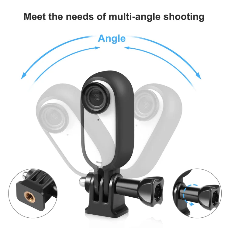 Insta360 GO 3 / GO 3S PULUZ Body Plastic Protective Frame Cage with Screw & Adapter (Black) - Image 4