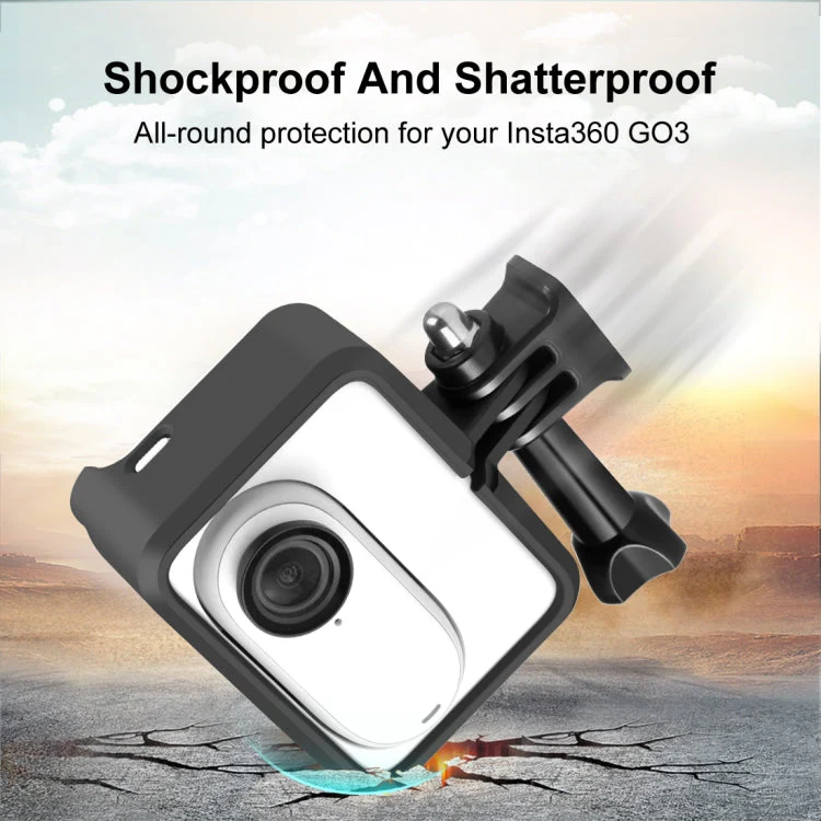 Insta360 GO 3 / GO 3S PULUZ Camera Battery Case Cooling Plastic Protective Frame (Black) - Image 7