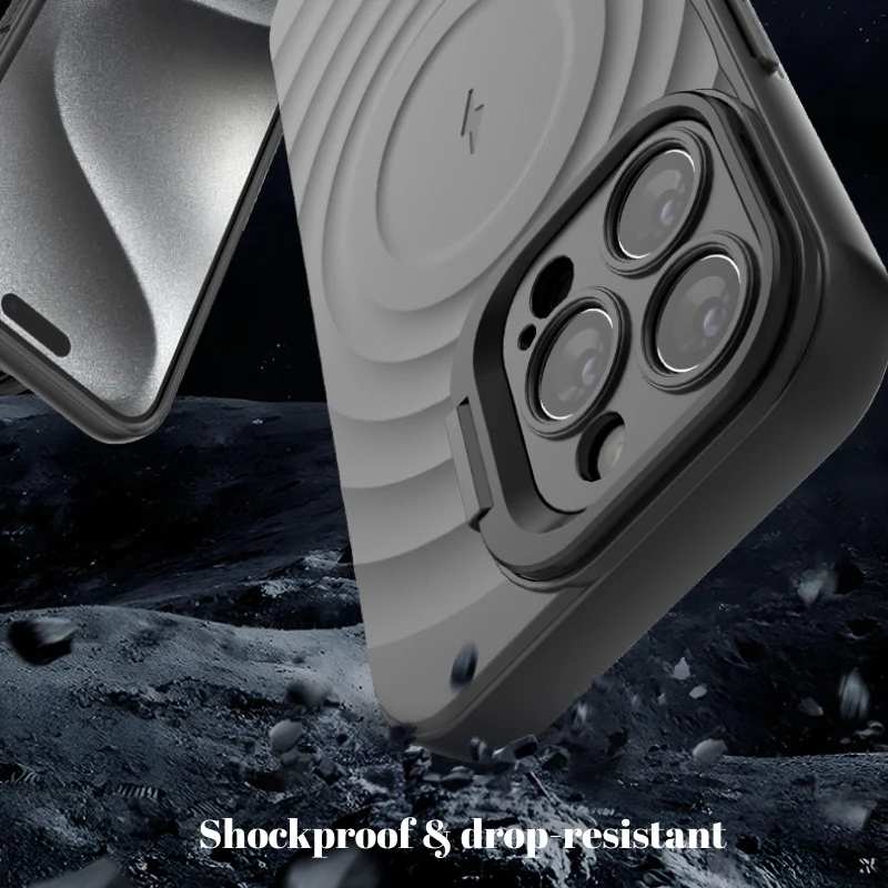 iPhone 15/Plus/Pro/Pro Max MagSafe TPU Case with Camera Stand, Shockproof & Anti-Fingerprint Design - Image 6