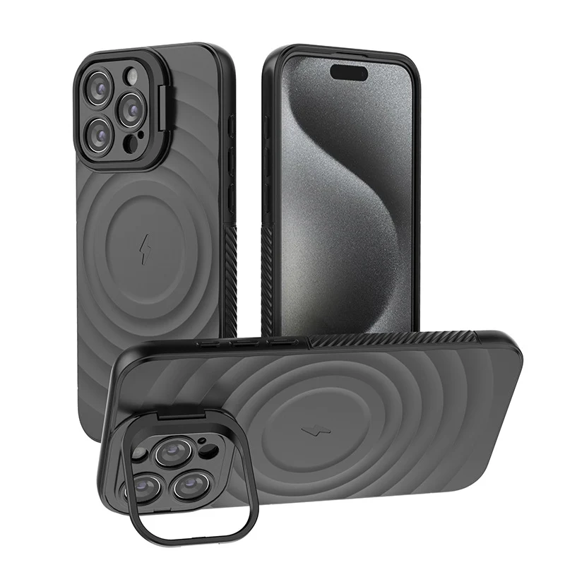 iPhone 15/Plus/Pro/Pro Max MagSafe TPU Case with Camera Stand, Shockproof & Anti-Fingerprint Design - Image 9