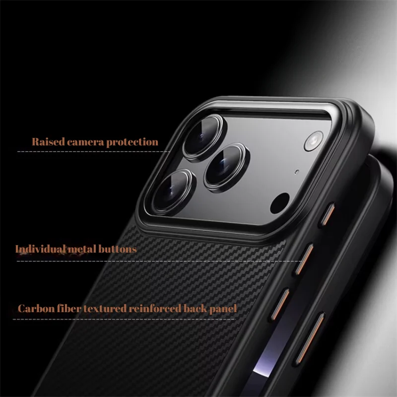 iPhone 17/Air/Pro/Pro Max Kevlar Carbon Fiber Texture Shockproof Heavy Duty Case with Hidden MagSafe Magnetic - Image 22