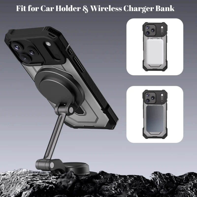 iPhone 17/Air/Pro/Pro Max MagSafe Shockproof Adventure Case with Kickstand - Image 6