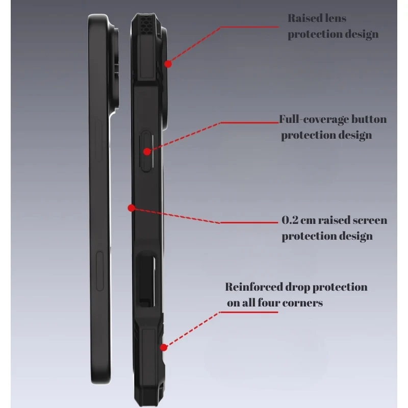 iPhone 17/Air/Pro/Pro Max MagSafe Shockproof Adventure Case with Kickstand - Image 9