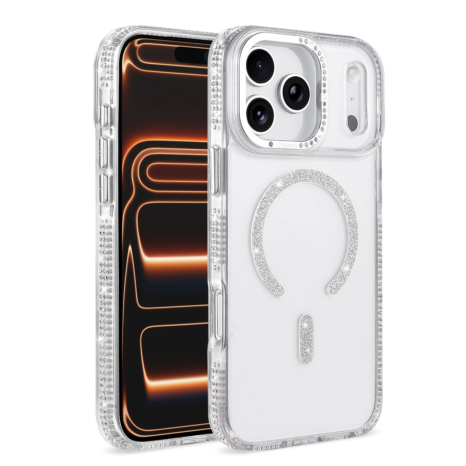 iPhone 17 Air Transparent Slim Shockproof Case with MagSafe Magnetic Ring & Raised Camera Protection