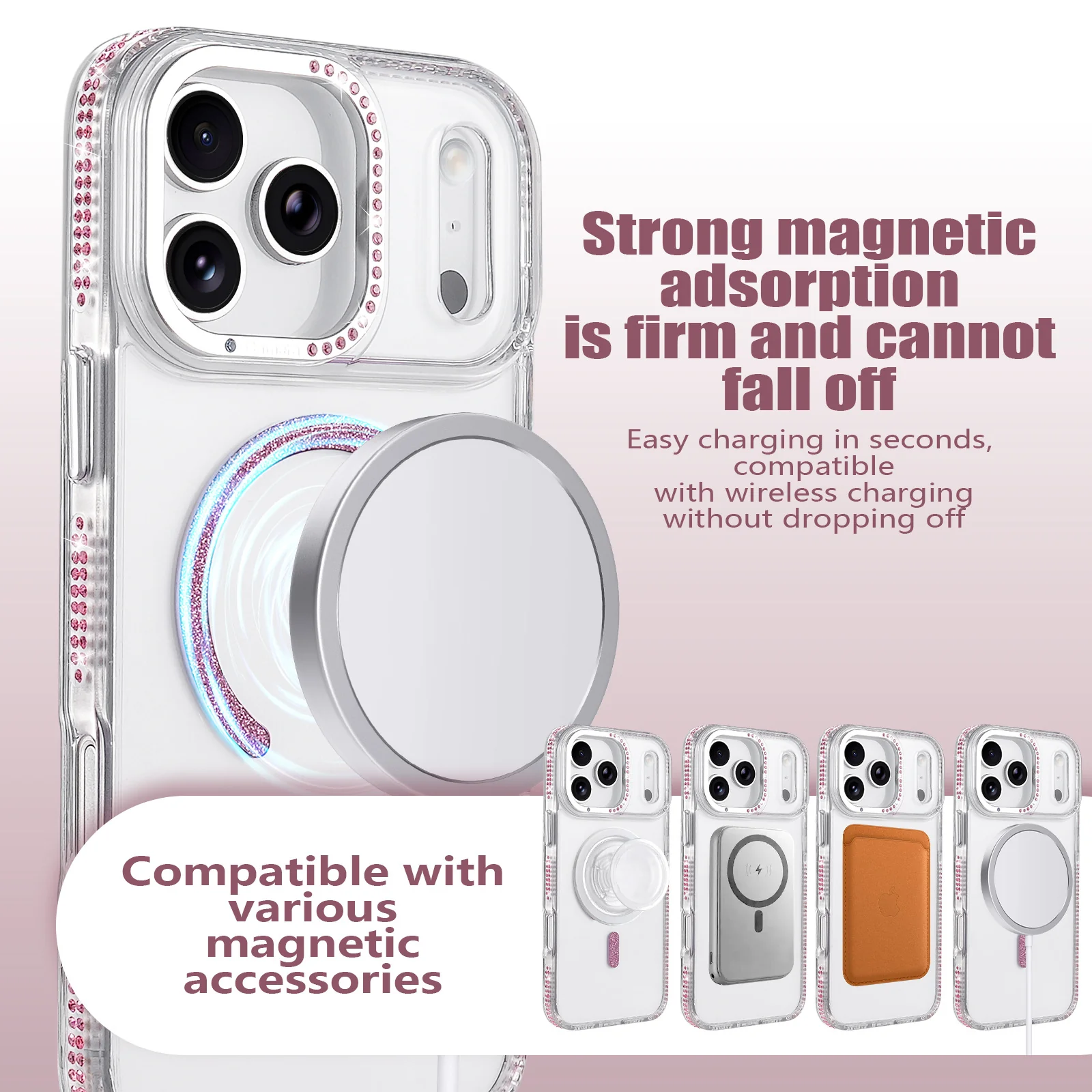 iPhone 17 Air Transparent Slim Shockproof Case with MagSafe Magnetic Ring & Raised Camera Protection - Image 5