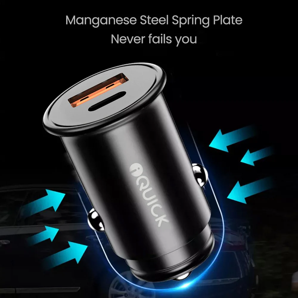 iQuick CQ2 38W Fast Car Charging USB-A & USB-C Ports - Image 5