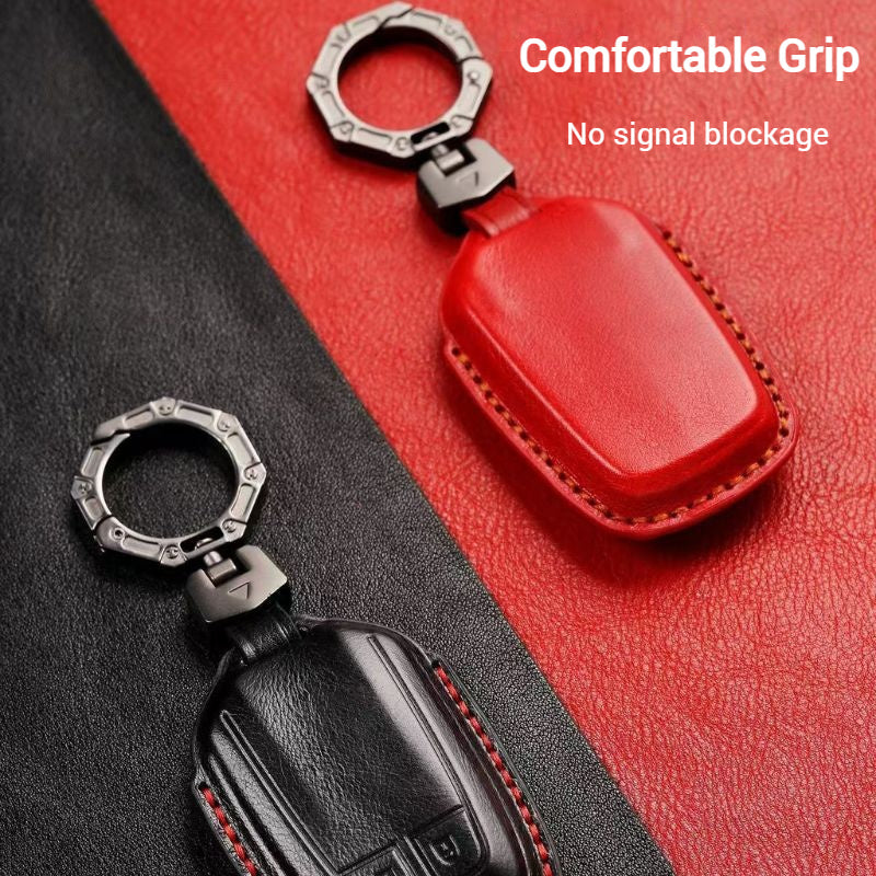 Isuzu Handcrafted Genuine Leather Car Key Fob Case Cover For D-MAX, MU‑X - Image 10