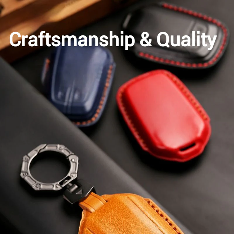 Isuzu Handcrafted Genuine Leather Car Key Fob Case Cover For D-MAX, MU‑X - Image 11