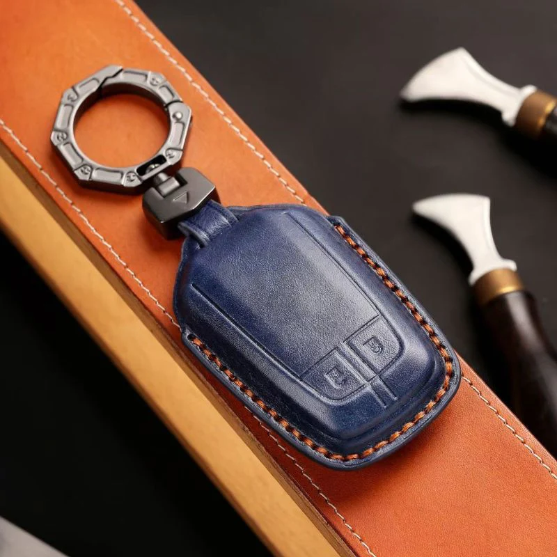 Isuzu Handcrafted Genuine Leather Car Key Fob Case Cover For D-MAX, MU‑X - Image 6