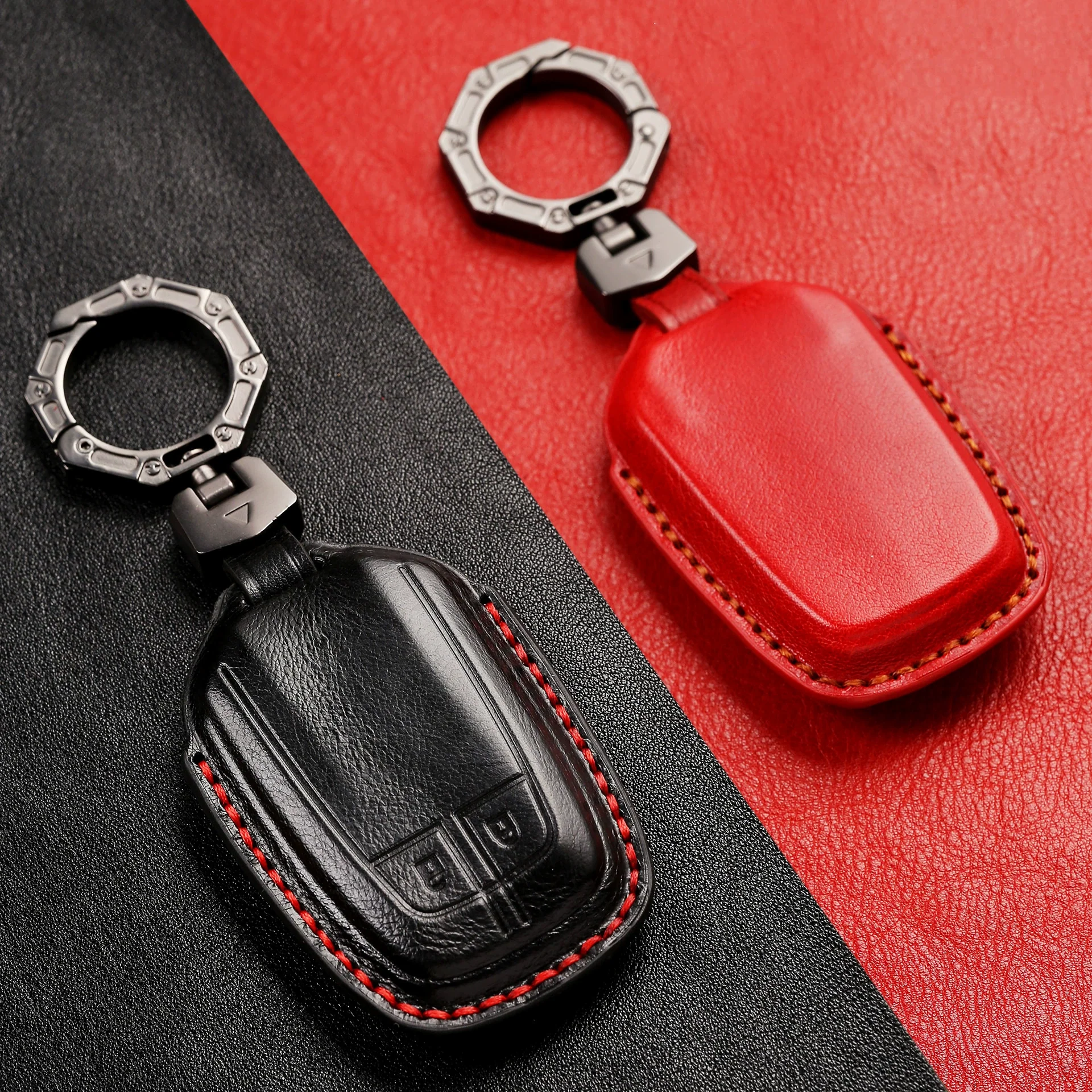 Isuzu Handcrafted Genuine Leather Car Key Fob Case Cover For D-MAX, MU‑X - Image 8