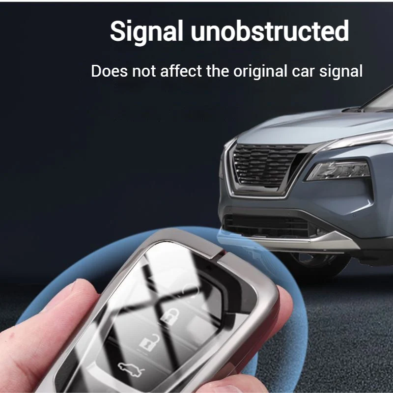 Isuzu Zinc Alloy PU Leather Car Key Fob Case Cover For D-MAX, MUX - Image 3