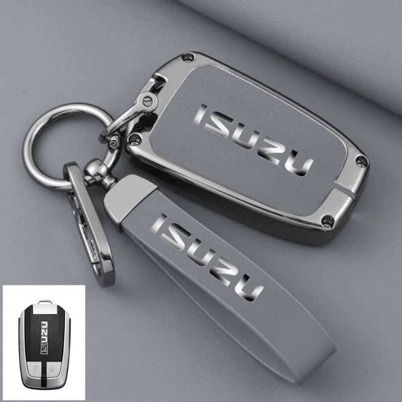 Isuzu Zinc Alloy PU Leather Car Key Fob Case Cover For D-MAX, MUX - Image 9
