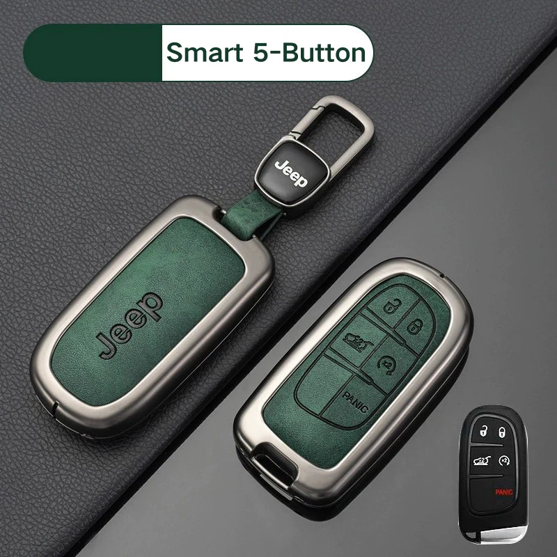 Jeep Zinc Alloy + PU Leather Car Key Fob Case Cover For Grand Cherokee, Renegade, Compass, Commander, Cherokee, Dodge Journey - Image 12