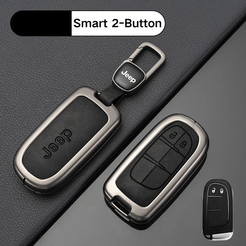 Jeep Zinc Alloy + PU Leather Car Key Fob Case Cover For Grand Cherokee, Renegade, Compass, Commander, Cherokee, Dodge Journey - Image 13