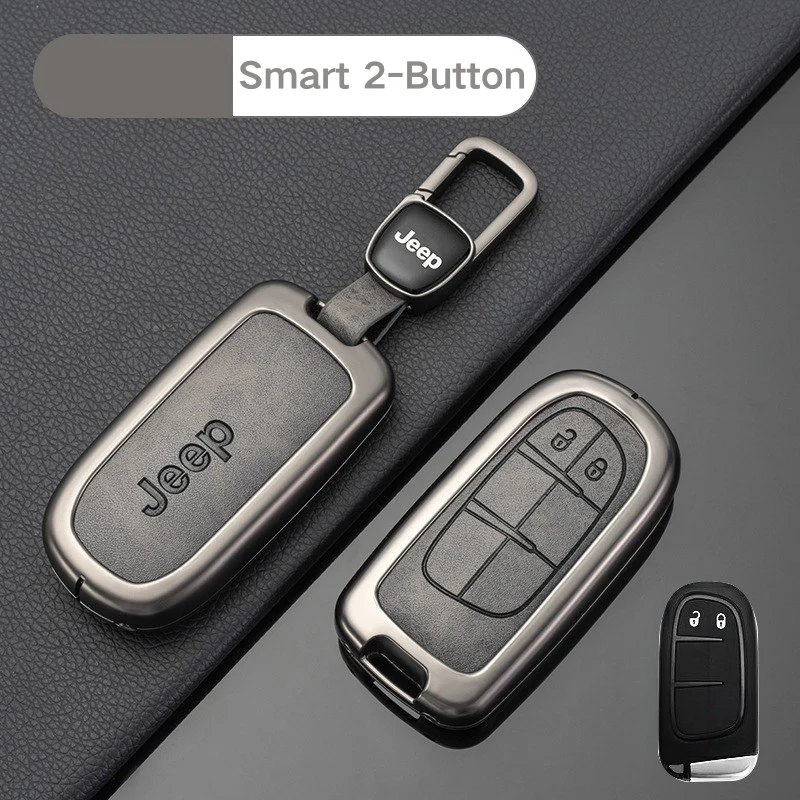 Jeep Zinc Alloy + PU Leather Car Key Fob Case Cover For Grand Cherokee, Renegade, Compass, Commander, Cherokee, Dodge Journey - Image 14