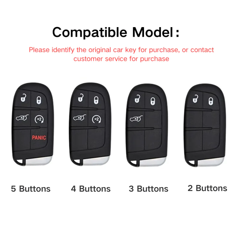 Jeep Zinc Alloy + PU Leather Car Key Fob Case Cover For Grand Cherokee, Renegade, Compass, Commander, Cherokee, Dodge Journey - Image 20