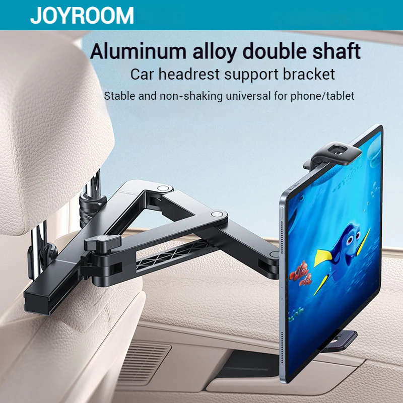 JOYROOM Metal Foldable & Extendable Car Headrest Holder for Phone & Tablet - Image 2