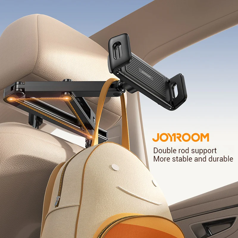 JOYROOM Metal Foldable & Extendable Car Headrest Holder for Phone & Tablet - Image 3