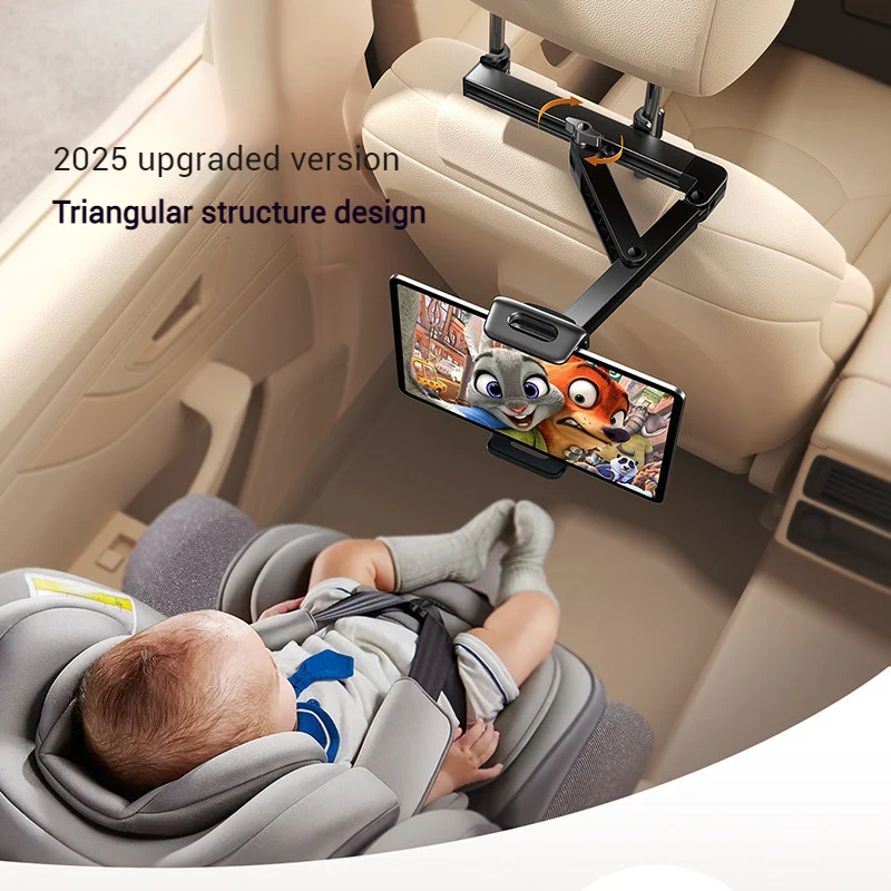 JOYROOM Metal Foldable & Extendable Car Headrest Holder for Phone & Tablet - Image 4