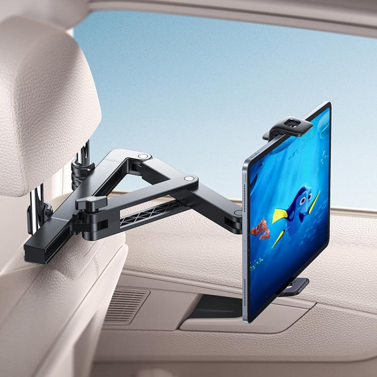 JOYROOM Metal Foldable & Extendable Car Headrest Holder for Phone & Tablet - Image 5